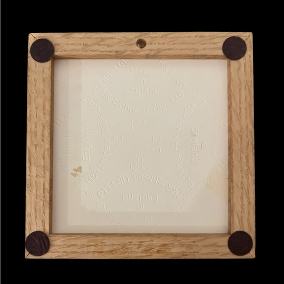 H&R Johnson Made in England Religious Spiritual Tile Trivet Framed Wall Decor - Picture 5 of 6